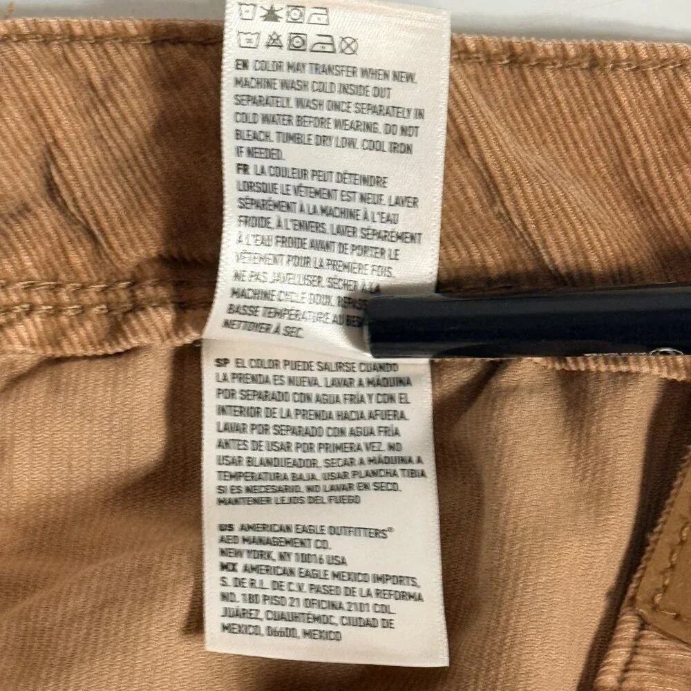 American Eagle Shorts Womens 2 Tan Cotton Utility High Rise Casual